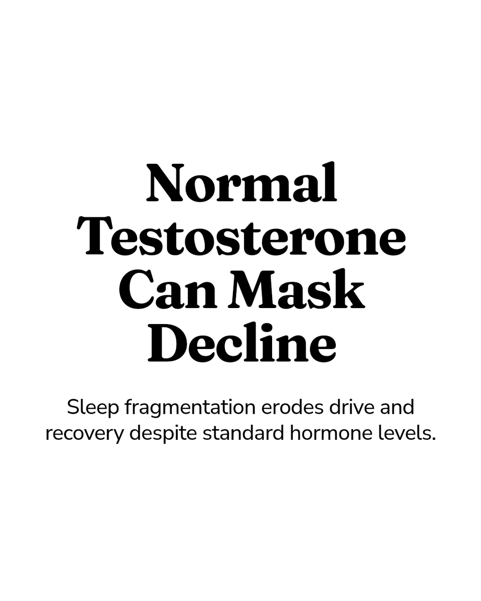 RTkumar's tweet photo. Sleep fragmentation drains male performance. Normal testosterone can still hide weaker drive, slower recovery, and poorer sexual function. Start #Biohacking #OzoneTherapy #ConciergeMedicine #LifeWellMD #GutHealth #PalmBeach #TreasureCoast https://t.co/RdpZh388wa