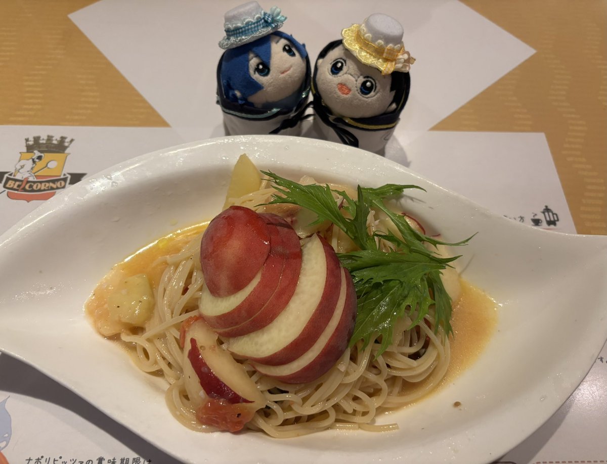 sinobu_san's tweet photo. もちちゃんと今年2回目の🍑パスタ✨ https://t.co/REVFMVIuTL