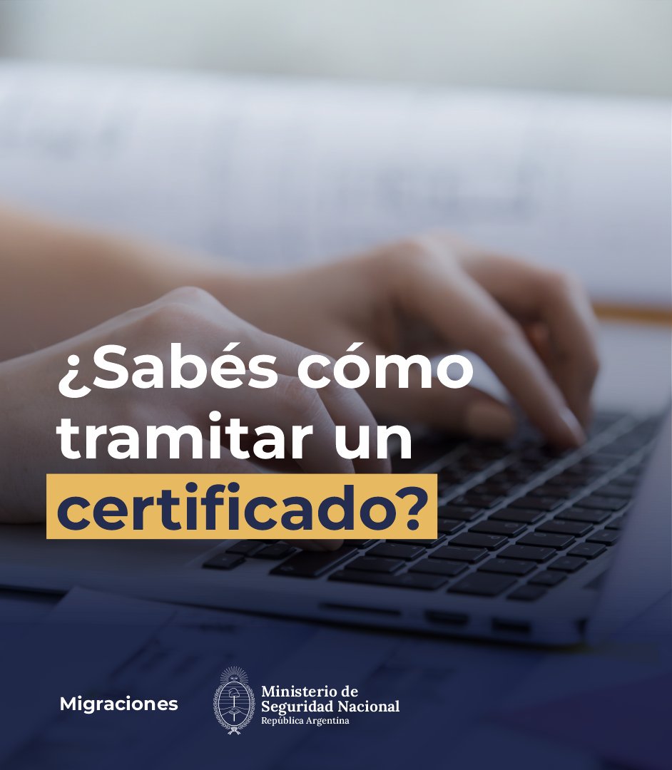 Migraciones_AR's tweet photo. Despejá tus dudas y conocé cómo realizar el trámite.
Si precisás un certificado migratorio, seguí estos pasos para hacerlo de manera simple y correcta.

Podés encontrar toda la información necesaria en nuestra página web https://t.co/HzKMrOZqX3 https://t.co/vuoXMXLNI9