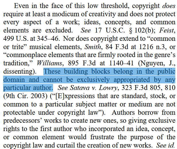 critdeathx's tweet photo. @AlexYardZone @downrightdpad Just to show where I'm talking from, here's just one quote each from Skidmore v. Zeppelin (pg. 33) and Gray v. Hudson (pg. 14) respectively.
Unless you're willing to argue with actual court judges, I stand by what I said. https://t.co/rFkexxUSRC