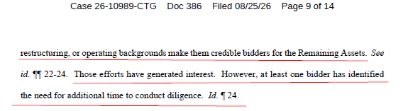 BiotechAnalysst's tweet photo. BREAKING $SGMO 
Equity Committee has identified #several potential #bidders for remaining assetts

(#NAV1.7 , #Tregs , #hemo GT , #Sickle cell )

at least 1 #bidder has identified need for #additional time for #DD , therefor they asking court for september 15 acution https://t.co/a6DVDEgWGt