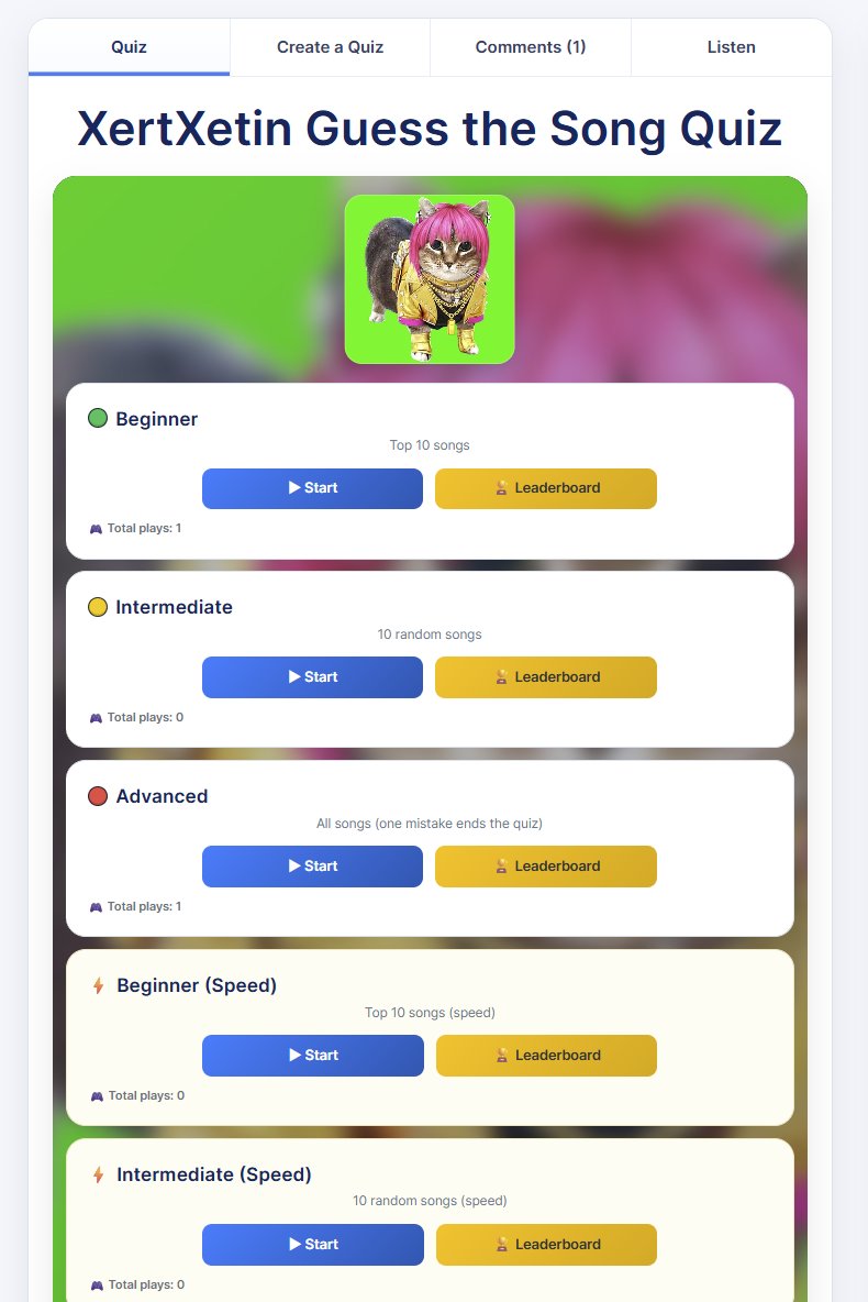 xertxetin's tweet photo. Wow, I randomly came across the test page for my own songs while just browsing around. 😂
https://t.co/rBigVF5z1p
It plays one of my songs and gives you a few different titles to choose from. Let’s see if you can actually guess the right one. 😂
Honestly, the test is pretty fun. Give it a try!
#OIIAOIIA #quiz #MusicLegend