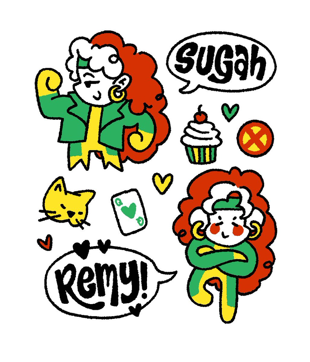 Lyucky_'s tweet photo. Scribble Hero Sticker Sheets P.2! 💥💥#Beast, #Rogue and #Gambit!! Who do you want to see next?‼️‼️

#xmen #xmenfanart https://t.co/J34EOy8uOx