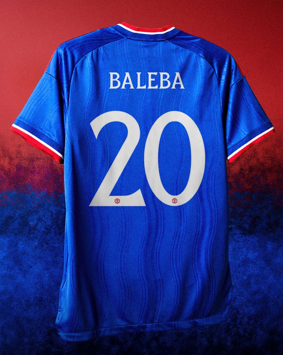 ManUtd's tweet photo. 💙 Baleba 20 in United's royal blue 💙