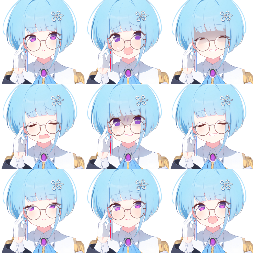 kudaizuna's tweet photo. Expression Sheet of the New JP Blue Archive Student, Ami! https://t.co/a7N8YmaZ0e