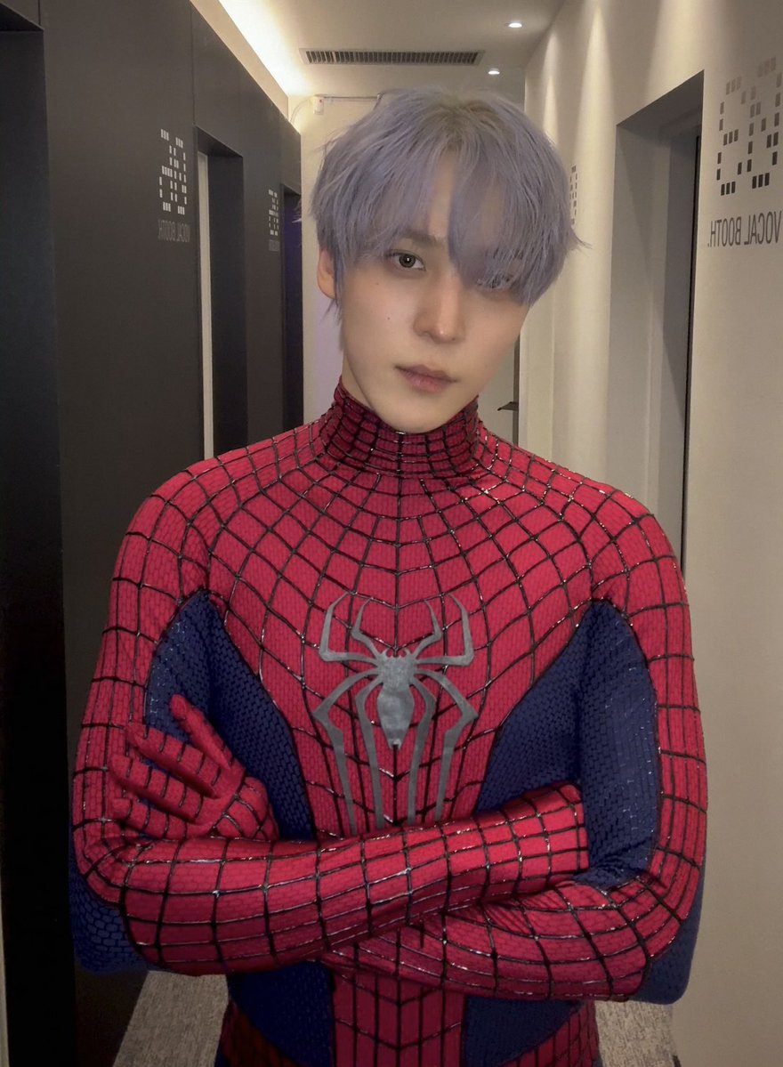 JYHLATTE's tweet photo. every universe has its spiderman and i’m glad ours is yunho https://t.co/Jh0YhsIazn