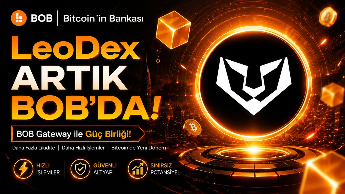 OssyCrypto's tweet photo. #LeoDex, @build_on_bob  Ağ Geçidini Entegre Ediyor 

@leodexio, yatırımcılar için optimize edilmiş, gözetim gerektirmeyen, zincirler arası takas işlemleri toplayıcısıdır. 60'tan fazla zincirde 100'den fazla likidite kaynağı üzerinden işlemleri yönlendirir. Bu yatırımcılar artık $BOB Gateway aracılığıyla doğrudan LeoDex içinden yerel BTC takas işlemlerine erişebilirler.

BOB Gateway, halihazırda 15'ten fazla zincirde BTC ↔ stablecoin ve wBTC takaslarında en iyi oranları sunmaktadır. Bu entegrasyon sayesinde, bu özellik artık LeoDex kullanıcılarının mevcut zincirler arası takas deneyimlerinin bir parçası olarak kullanılabilir hale geldi.

Kullanıcılar, halihazırda kullandıkları arayüzden ayrılmadan BOB Gateway'in sınıfının en iyisi yönlendirme ve yürütme özelliklerinden yararlanabiliyorlar.

Yerel BTC için en iyi takas motoru
LeoDex, her işlemde en iyi fiyatı bulmak için THORChain, Chainflip, MAYAChain ve diğer birçok kaynaktan gelen verileri bir araya getiriyor. Görevi bu: desteklediği her zincirde geniş kapsamlı ve en iyi fiyatı sunmak.

BOB Gateway, yerel BTC için en iyi takas motorudur. Özellikle BTC takaslarında en iyi oranları ve en hızlı işlemi sunmak için tasarlanmış, uzmanlaşmış bir platformdur. İkisi birbirini tamamlar: LeoDex geniş kapsamlı işlemleri yönetirken, BOB Gateway yerel BTC'yi hak ettiği derinlikte işler.

$BOB Gateway'in eklenmesi, bir LeoDex kullanıcısının yerel BTC'ye geçmek veya yerel BTC'den ayrılmak istediğinde, karşılaştırmada sadece başka bir rota elde etmekle kalmayıp, o işlemi kazanmak için özel olarak tasarlanmış motora erişim sağladığı anlamına gelir.

Yerel BTC'ye daha iyi erişim
BOB Gateway, geliştiricilerin ve protokollerin entegre olması için tasarlanmıştır; BOB Gateway API'si, en iyi fiyatlı yerel BTC takas motorunun gerçek kullanıcılara büyük ölçekte ulaşmasını sağlar.

BOB'un kurucu ortağı @alexeiZamyatin  Zamyatin, "LeoDex kullanıcıları, BOB Gateway'i tam olarak hedeflediğimiz kişilerdir; daha kötü bir fiyatı kabul etmeyecek veya kolaylık sağlamak için saklama hizmetinden vazgeçmeyecek yatırımcılar. Yerel BTC takas işlemleri de bu standardı karşılamalıdır. Biz de burada bunu sunuyoruz," dedi.

Bu türden daha fazla entegrasyon, daha fazla yatırımcının en iyi BTC takas oranlarına doğrudan erişebilmesi anlamına gelir; bu erişim izinsiz ve saklama konusunda herhangi bir taviz içermez. Motorun önemi ancak insanlar ona ulaşabildiği takdirde ortaya çıkar.

#BILGI #YTD