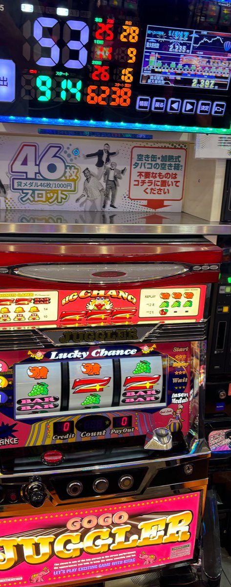 2525share61's tweet photo. 5000Gまで合算2桁からの…

こんなことある？？

前任者が知り合いで4000Gまで回す→仕事の為自分と入れ替わり。
前任者曰く、4000Gで
🍒BIG1回 🍒REG2回 レア🍒は0
そして自分が回しても重複が一度も引けない。

もしかして低設定でここまで上振れて5000Gから一気に落ちる…？ https://t.co/7RFQ5NHlbH