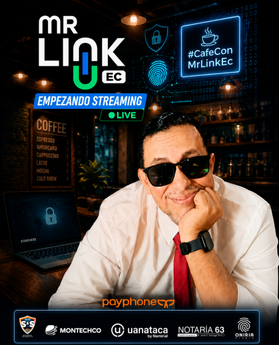 MrLinkEc's tweet photo. Ya en Directo🔴
#CafeConMrLinkEc
el 1er Noticiero de Ciberseguridad del #Ecuador
Hoy con el tema la nueva Actualizacion de Seguridad en @WhatsApp
https://t.co/YtpxbjkNxn
https://t.co/jnWklJ5wBe https://t.co/31vFERhrKH