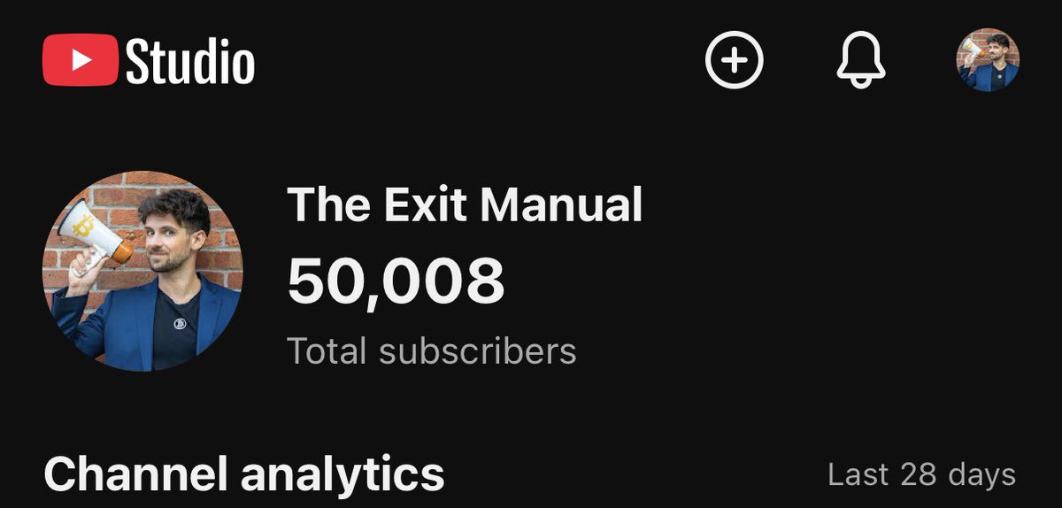 kinetic_finance's tweet photo. Day 362: 50,000 subscribers

We are now halfway to a silver YouTube play button!

For anyone that has ever watched, liked, or shared an Exit Manual episode - thank you for being a part of this journey of taking bitcoin and sovereignty education to a new level!

(best job ever) https://t.co/IaybjpFYRF