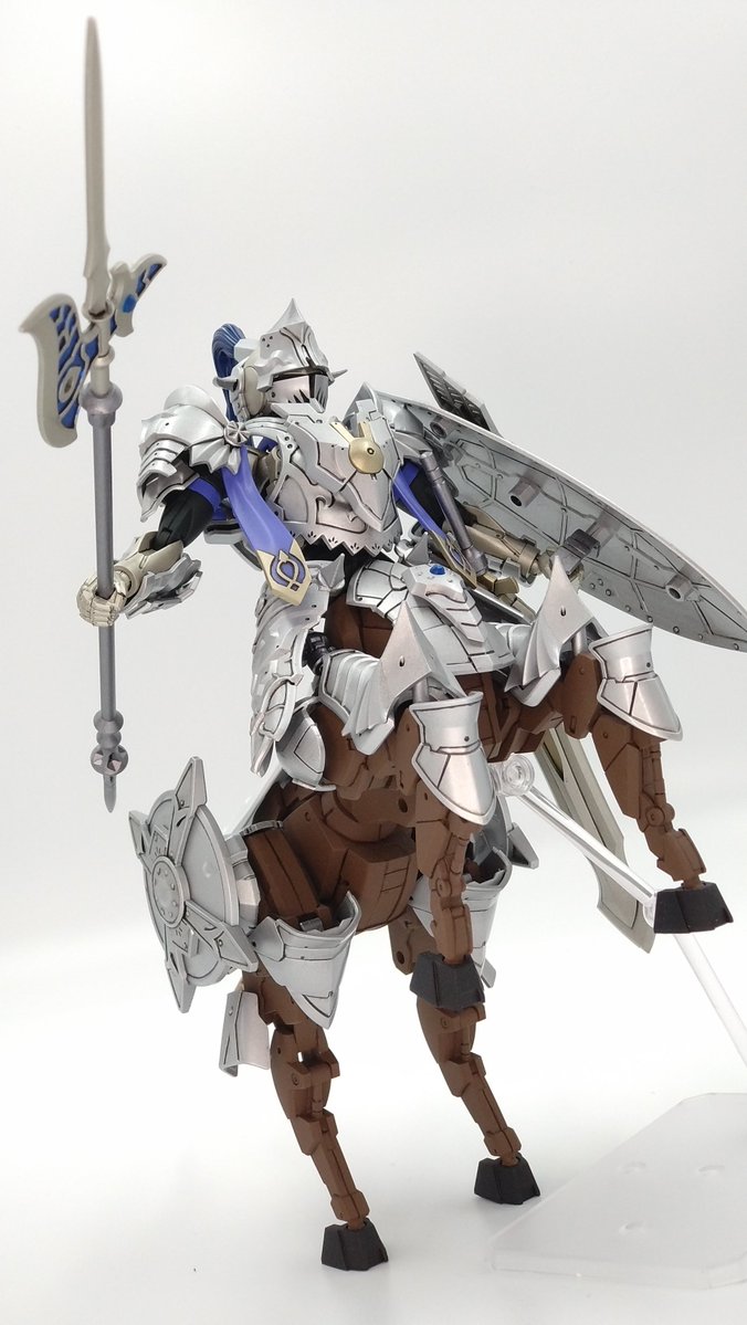 Alunatasia's tweet photo. #30MF冒険者名簿  #30MF
【エクセリオン】
ジョブ：キャバルリー(ClassIV)
エレメント：水
所属国：なし

人馬型のマクシミリア。上位の人馬騎士で、礼節を重んじる性格の持ち主。
全身を包む白銀の鎧と白銀の盾はいかなる攻撃も防ぎ、手にした矛は立ち塞がる者を両断する。 https://t.co/DCYzVxQLHt