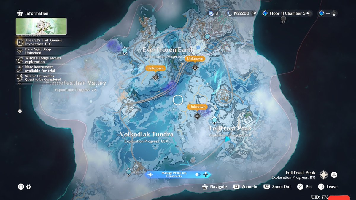 Lonelybirdca's tweet photo. Exploration in progress for my dear mutual and client on tiktok🤍
Snezhnaya 7.0 map exploration (Cryoculi Included) is on offer for 20usd. Dm me if you are interested!
#GenshinImpact #GenshinPilot https://t.co/3BjSMRr9Zw