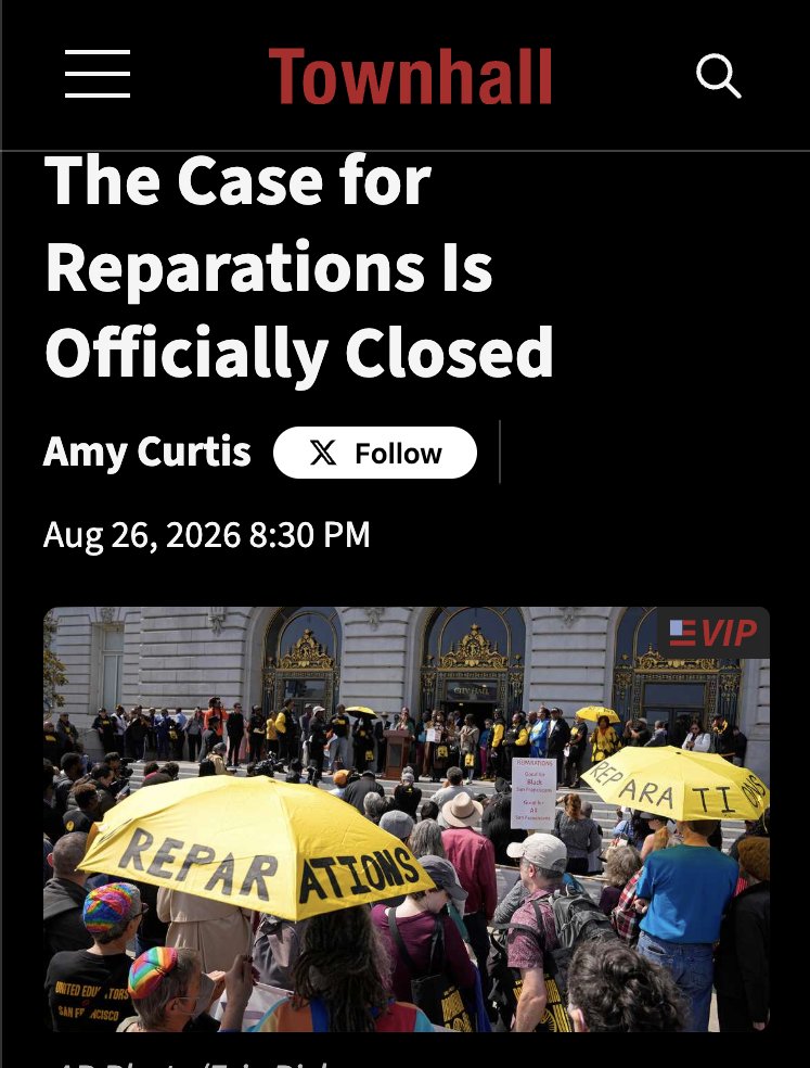 RantyAmyCurtis's tweet photo. The Case for Reparations Is Officially Closed

https://t.co/ZIa49eixyz https://t.co/gkRWRXQmuq
