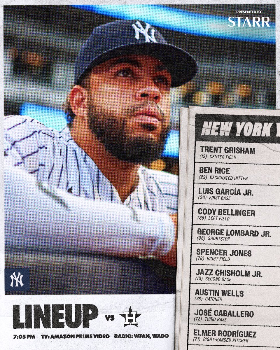 Yankees's tweet photo. Midweek Matchup. 

#RepBX https://t.co/Kcu63LrFZM