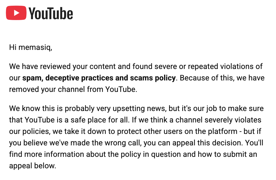 kalexeyo's tweet photo. @TeamYouTube @YouTubeCreators My channel MediaSHOT-SHORTS was terminated for spam policy violation with no prior warnings or strikes. The channel has been a YPP member since December 2025. All content was original political news Shorts. I've submitted an appeal. https://t.co/4uSzQMQUB8
