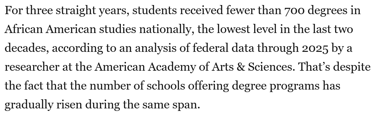 GodCloseMyEyes's tweet photo. colleges around the country are consolidating or just closing their black studies departments https://t.co/3elOzMWSE3