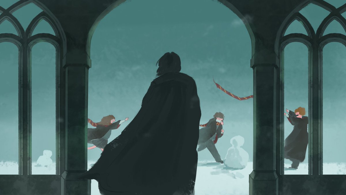 yon83616's tweet photo. 겨울의 호그와트

.

#HarryPotter #Snape #스네이프 https://t.co/YBcGMved34