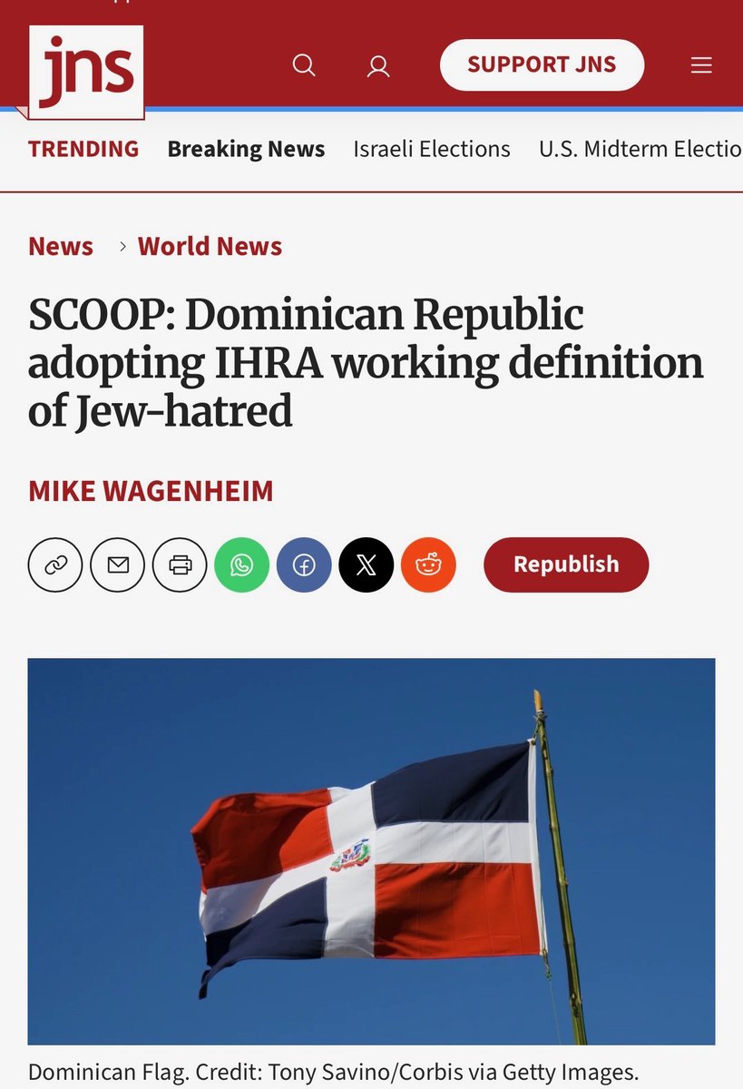 StopAntisemites's tweet photo. When much of the world shut its doors to Jews fleeing the Nazis, the Dominican Republic offered to accept up to 100,000 Jewish refugees.

Today, that friendship endures: the DR has officially adopted IHRA.

Remember who stands with Jews when planning your next vacation. https://t.co/cM76FYIe8q
