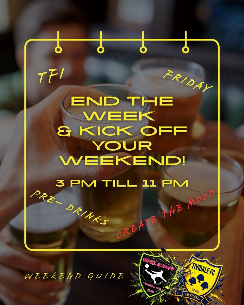 TiviFCofficial's tweet photo. BANK HOLIDAY WEEKEND AT THE BEECHES

We’ve got plenty happening at Tividale FC this weekend, and everyone is welcome.

Friday: Start the weekend with us from 3pm.

Saturday: First Team football as Tivi take on Wythenshawe Town at 3pm, followed by our Old Skool RnB Disco from 7pm with FREE ENTRY.

Sunday: Live football on the screens, plus darts and pool.

Bank Holiday Monday: Drinks offers throughout the afternoon before our U18s take centre stage in the FA Youth Cup against Brocton FC, kicking off at 7:45pm.

Football. Music. Live sport. Good company.

Come down to The Beeches and be part of what we’re building.

ONE CLUB. ONE COMMUNITY.

#TividaleFC #TheBeeches #OneClubOneCommunity #JustPlay #BankHolidayWeekend