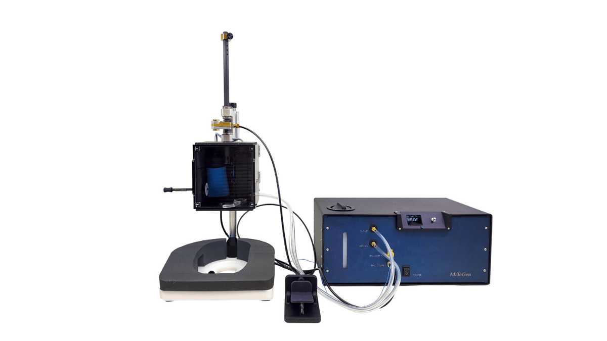 MiTeGen's tweet photo. Vitrifying delicate samples? The GraVitri 4C Module keeps #cryoem grids at a stable 4°C until plunge, preventing denaturation &amp; reducing grids needed for high-res reconstructions - Available as a full system or as an add-on - Learn More  https://t.co/qGTVvlRkq7 #CryoEM https://t.co/pbWePPQVvL