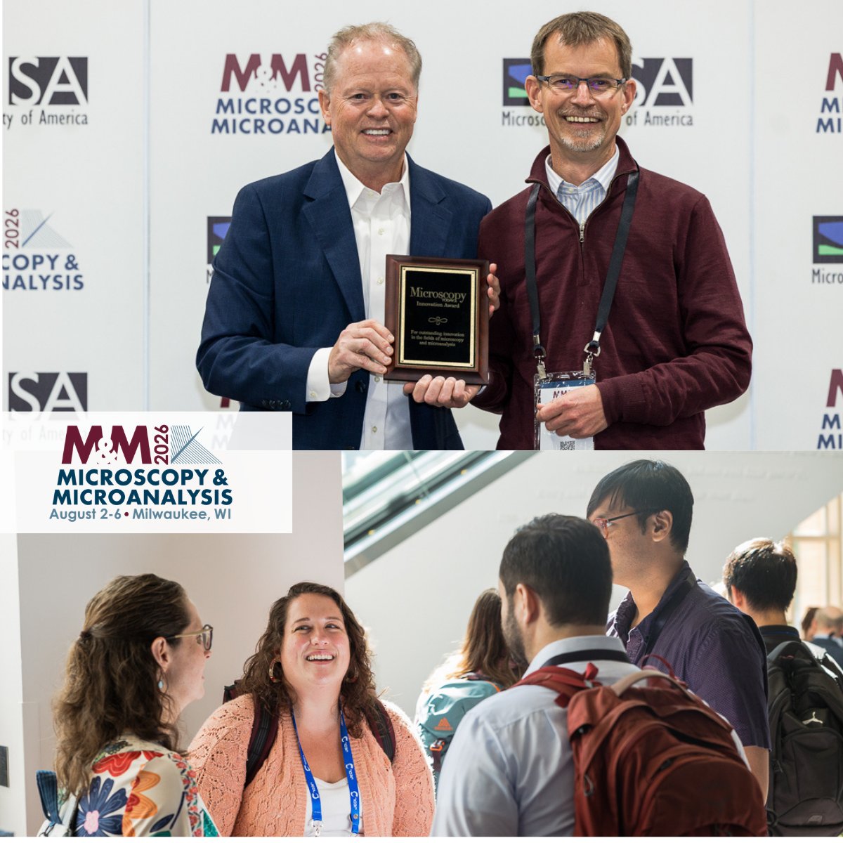 MicroscopySoc's tweet photo. We've finally got all the professional photos back from M&amp;M 2026, and we're excited to share them with you! Check out the MSA Flickr to access the full album today, and be sure to tag us when sharing your favorite conference highlights. 

Link to album: https://t.co/nQt52pni0F https://t.co/ZVIaPlE3p6