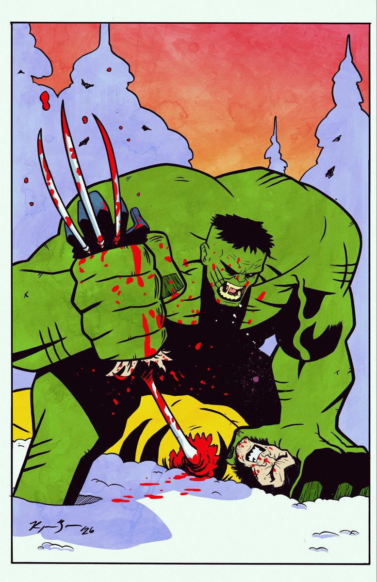 artofbrunson's tweet photo. had an image in my head of Wolverine getting degloved so here we are. it didn't turn out exactly how i planned but that's okay. https://t.co/WCbMZzqdqv