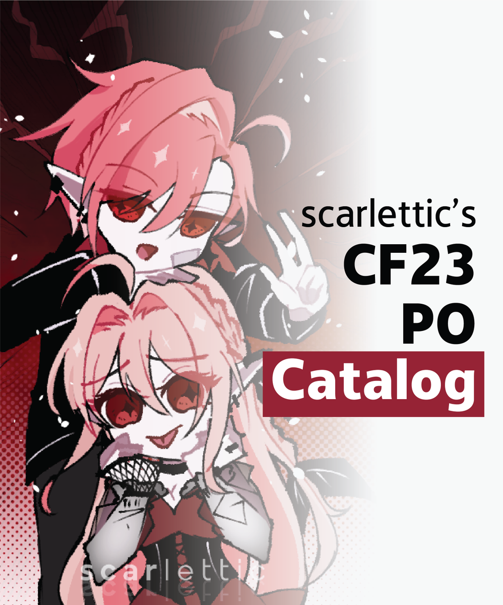 skelletory's tweet photo. ( ❤️ &amp; 🔁 are appreciated! ) 

#CF23 Preorder is now open
📅 26 aug - 11 sept 2026 
✨ ZZZ, Genshin, Arknights, Original, Pickup Commission
🔗https://t.co/S0oWkQkfvx

#comifuro23catalogue #comifuro23 https://t.co/bCZg9DIqZI