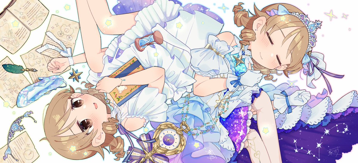 a_385's tweet photo. お誕生日リレー企画の絵と繋がるようになっています🌟
永遠の物語！
#森久保乃々生誕祭2026 https://t.co/83SHj1Op8a