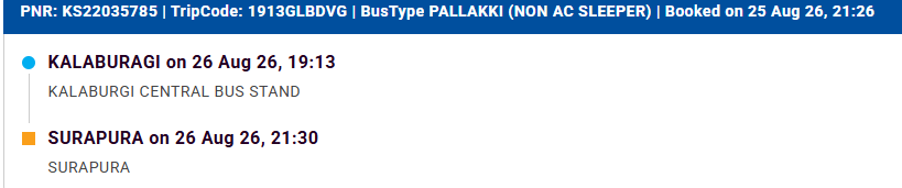 vbshavare's tweet photo. @KKRTC_Journeys @byrathi_suresh sir i have booked online ticket from gulbarga to surapur to my sister today journey also started but while entering bus conducter refusing to drop surapura and he is telling he will drop bypass, which is nearly 5 KM from surapura, please instruct your staff https://t.co/yPkfakpPGL