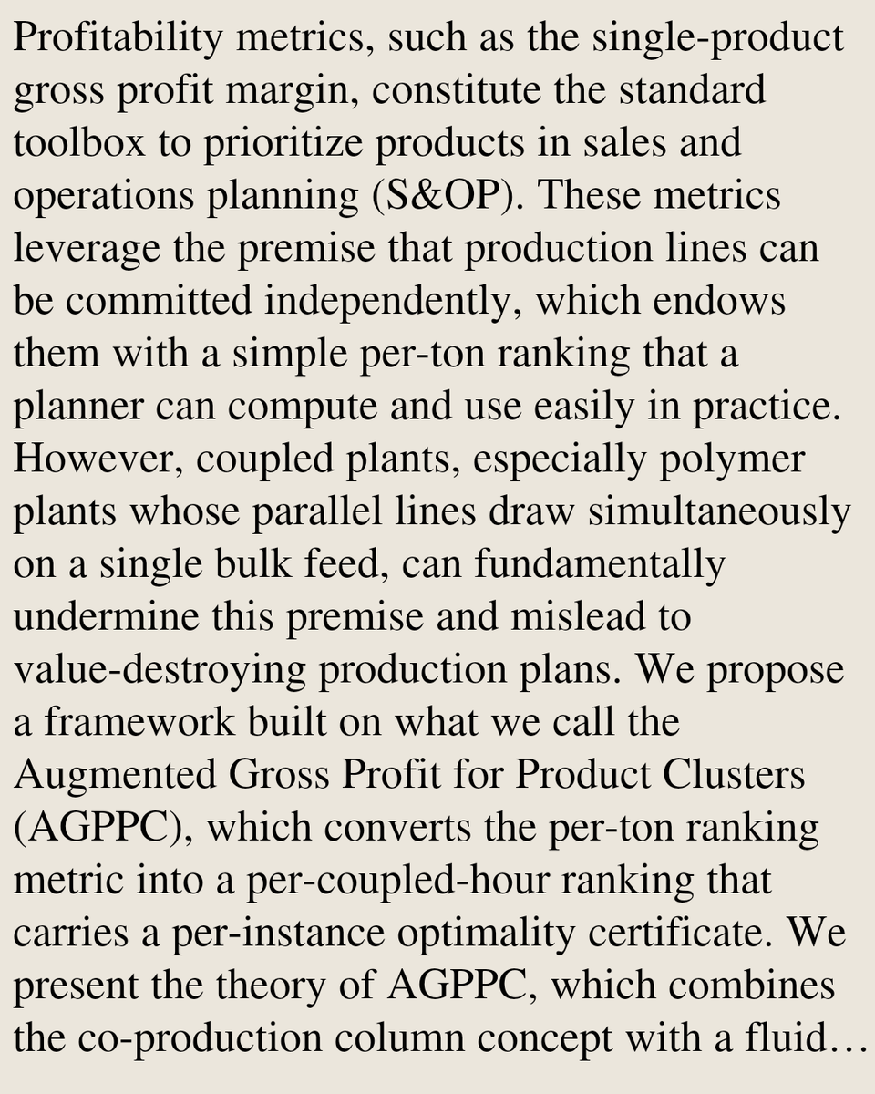 MathOCPapers's tweet photo. Coupling-Aware Sales and Operations Planning with Forced Co-Production in Polymer Production Plants

Mansur Arief, Yan Pratama Akhra, Bilal Ahmadi, Pradipta Apsarini, Iwan Vanany
https://t.co/k6nRpAcSk8 [𝚖𝚊𝚝𝚑.𝙾𝙲 𝚖𝚊𝚝𝚑.𝙽𝙰] https://t.co/PM2kc9YdRe