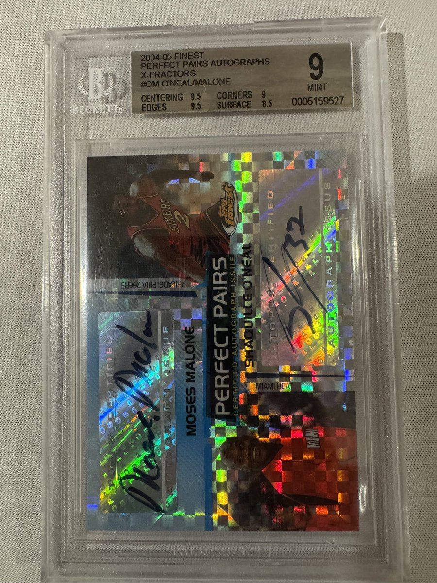 eblack35's tweet photo. 🤝 

Thanks @jthomasm1306 for a smooth old school trade!

Shaq/Moses Finest Xfractor Dual Auto

/7  👀 https://t.co/cBO6va78jZ