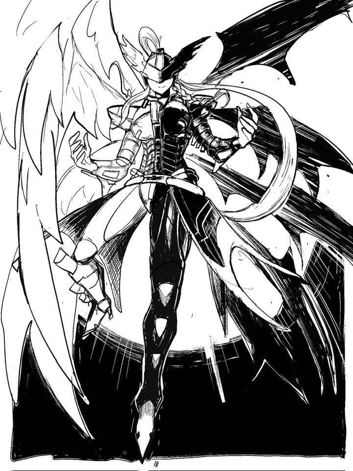 hisuikouha's tweet photo. Mastemon sketch https://t.co/aI0Whu6OlR