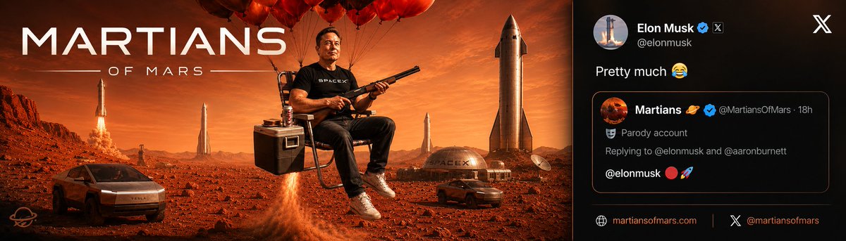 MartiansOfMars's tweet photo. The SpaceX billboard for $MARTIANS is officially PAID. 🔴🚀

One mission: put MARTIANS right in front of Elon.

From an X interaction → to a real-world billboard near SpaceX.

The Martians are making sure the message gets seen. 👽

Proof on-chain:
https://t.co/B1YnZh8VZY https://t.co/DZPGlEcDIN