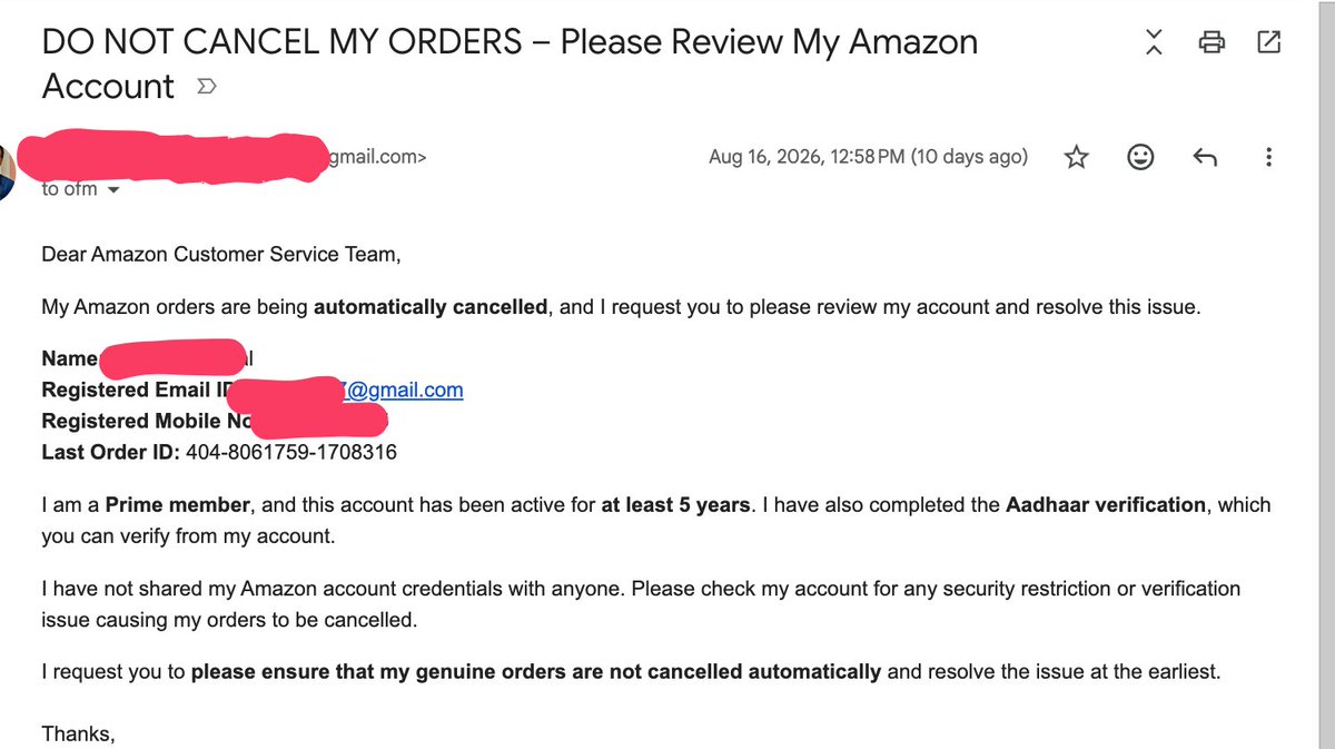 amBhupi's tweet photo. @amazonIN @AmazonHelp What happened to Amazon, After regular follow-up emails, still after 10 days getting no response/resolution on the issues.
Contacted CC multiple times.
#PatheticService
#AmazonSucksNow
#FlipkartIsBetter
@Flipkart https://t.co/E65BzjTPcK