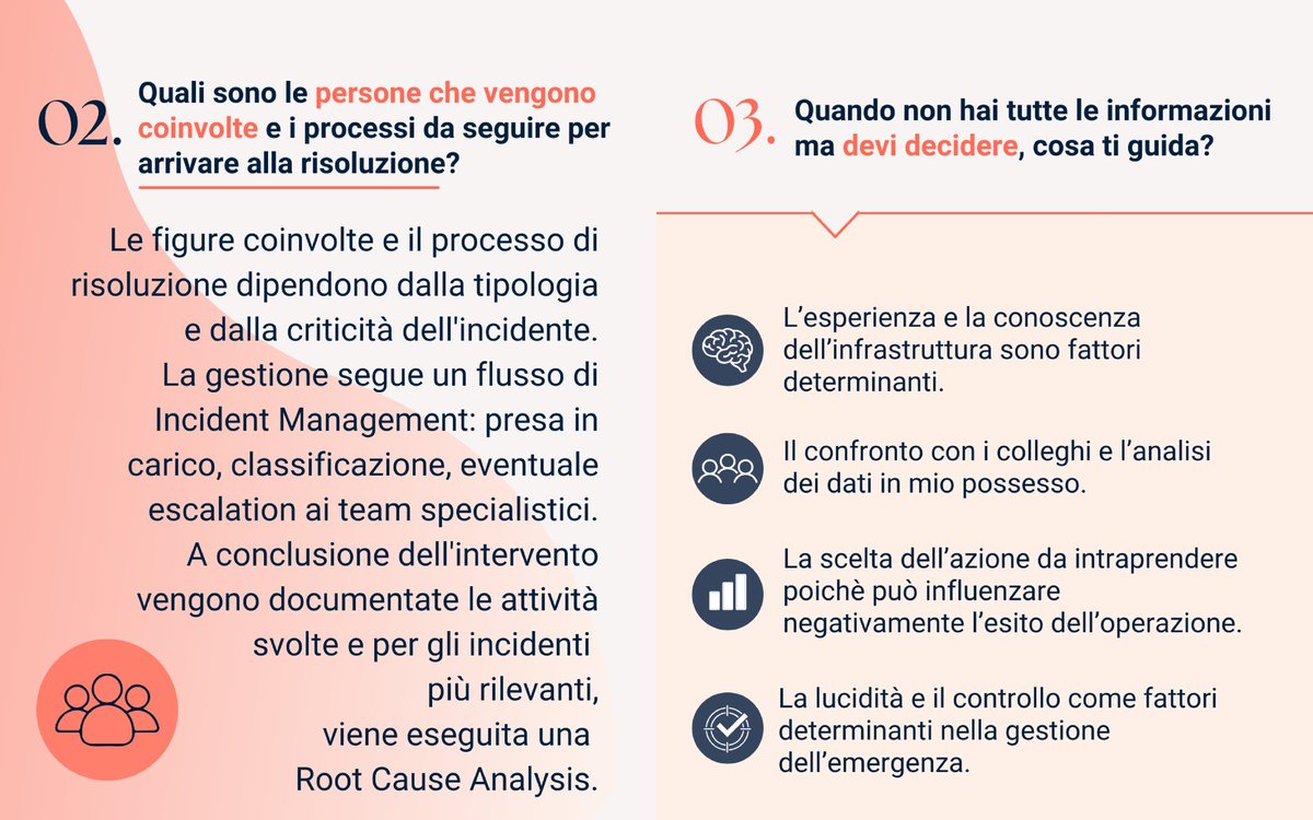 SMI_Group_IT's tweet photo. 🚨 Un alert critico non chiede il permesso di scattare.
Gaetano Ivan Siciliano, ICT System Engineer in SMI Group, ci porta dentro un incident: dal trigger event alla chiusura.

⏱ Primi 60 secondi: capire se è reale o un falso positivo. Circoscrivere l'impatto. Non c'è spazio per esitazioni. Poi la parte più dura: decidere con dati parziali. Non esiste un playbook che copra ogni scenario; contano esperienza, conoscenza profonda dell'infrastruttura, confronto immediato con il team. Ogni scelta ha un costo, anche quella di non agire.

💻 Dietro ogni sistema che "funziona sempre", c'è qualcuno che lo tiene in piedi, spesso anche quando nessuno se ne accorge.

👉 Il racconto completo in Behind Tech, il lato umano dietro al Tech.

#SMIGroup #SMI #BehindTech