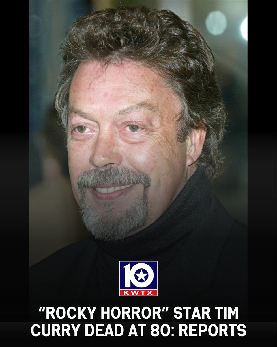 kwtx's tweet photo. #TimCurry, the actor best known for his portrayal of Dr. Frank-N-Furter in 1975’s “The Rocky Horror Picture Show,” has died. ℹ️ https://t.co/vswcYbdR7C https://t.co/ZenejIIZzs