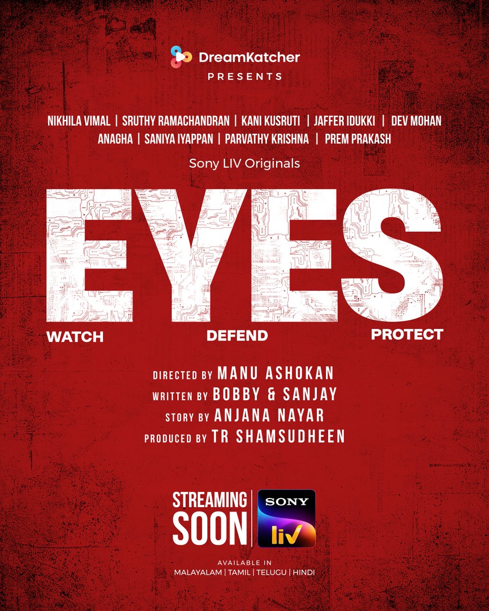 Filmmedia321's tweet photo. Manu Ashokan Next Directorial Titled As #Eyes, Cast &amp; Crew Looks Very Promising, Streaming On @SonylivMal  Soon ❤️

@SonyLIV https://t.co/dzcqIK5iT9