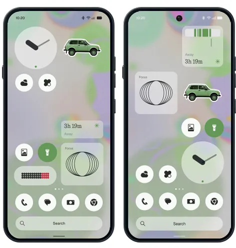 nothingfanboy1's tweet photo. App icons also pick up subtle colour tints based on your wallpaper. Even 1×1 Quick Settings widgets can now use colours drawn from your wallpaper, making more parts of the interface feel connected to your chosen background. https://t.co/1CoJF3jhYX