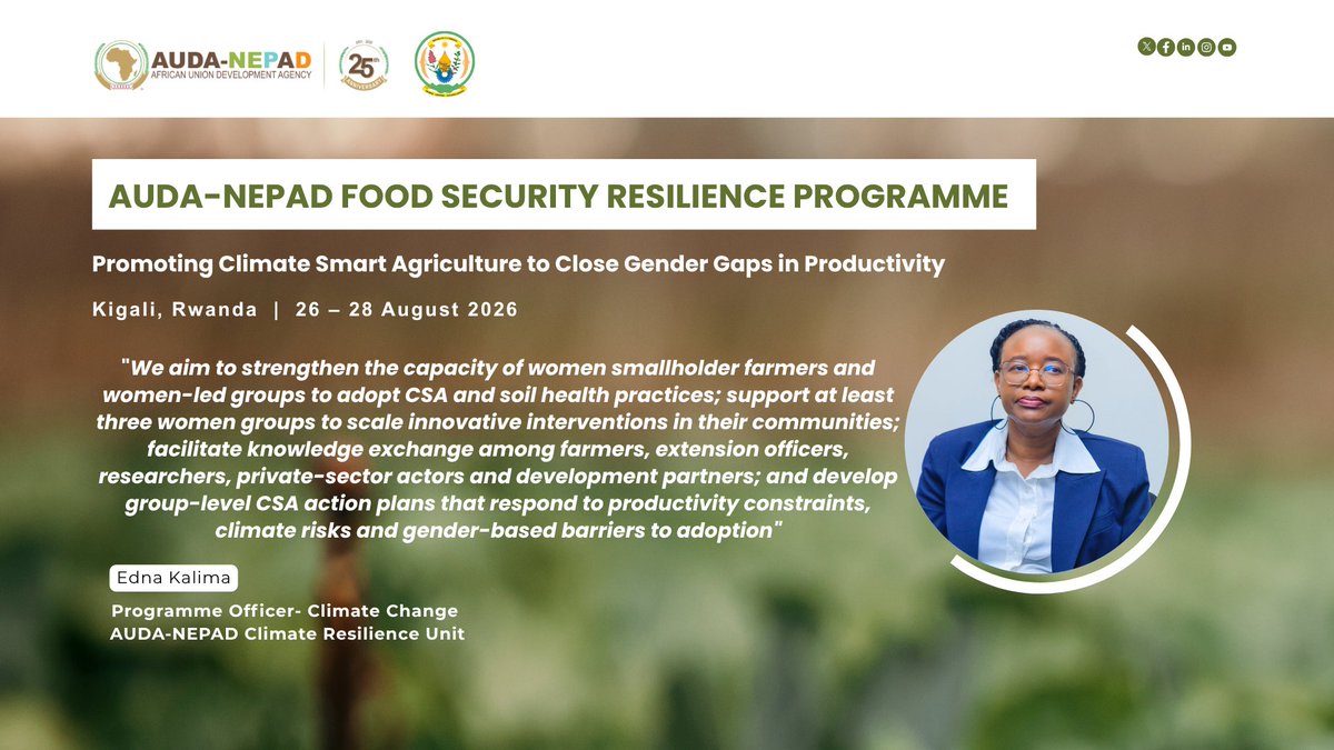 NEPAD_Agency's tweet photo. #ClimateSmartAgriculture #ClimateAction #GenderMainstream #Agenda2063 https://t.co/bekwKyYsPs