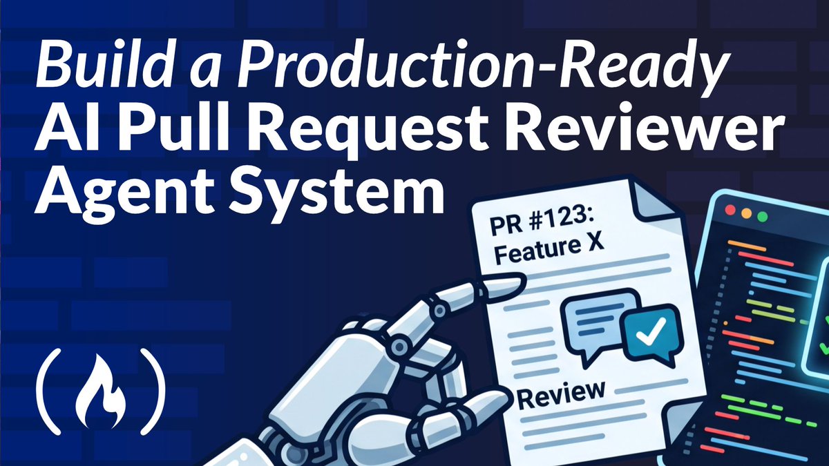 freeCodeCamp's tweet photo. Building an AI agent demo is relatively easy, but making one reliable enough for production requires solid system design.

In this course, Ayush shows you how to build a production-ready multi-agent PR reviewer.

You'll learn about LangGraph orchestration, GitHub webhook handling, Redis queues, verification agents, confidence scoring, and more. 

https://t.co/y8YQ1fxOl6
