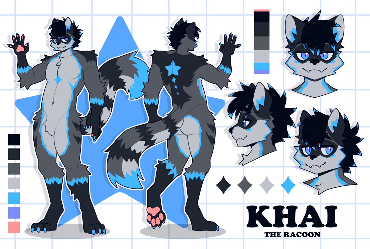Khaicoon's tweet photo. MY REFERENCE SHEET IS FINALLY HERE!!! Thank you @eddynyan for drawing me, don't forget to check him out 😋 https://t.co/w0WDHmL0FV