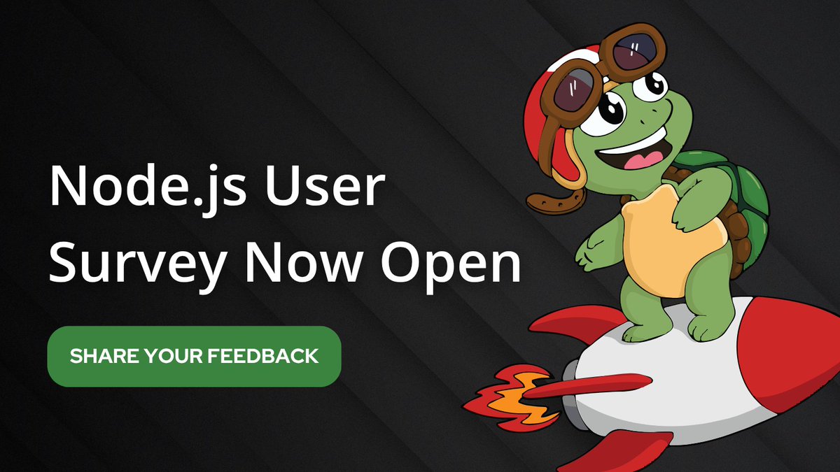 nodejs's tweet photo. Are you a Node.js user? We want your feedback.

Tell us all about how you're using Node.js in our annual user survey. Your response helps shape our future priorities!

https://t.co/k9WE1XGauZ https://t.co/MV8ZxitqbH