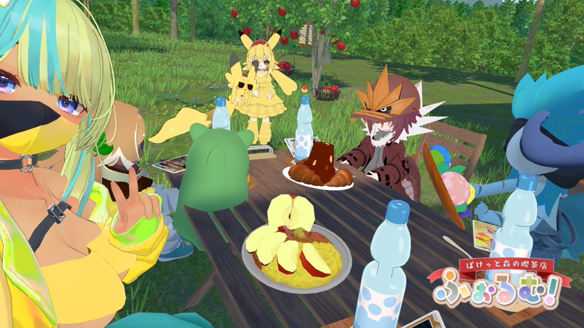 AALorieMate's tweet photo. #VRChat
 #ポケ喫茶ふぉるむ

JPTで知り合ったルカリオ風のフレンドに教えてもらい、ポケモン改変喫茶に遊びにいってきました。
皆さんのこだわりを感じ、良い刺激になりました。
カナリィ改変も褒めていただきモチベーションもあがりました。
また次回も参加したいですね。 https://t.co/WcqG5O5ZhW