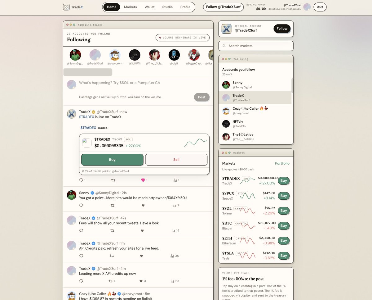 TradeXSurf's tweet photo. feed is now live, real-time tweets.

https://t.co/NqorLLEWSf

CA: 5qqJfyNXHiDW6ph2S7UkynkhJDtLca5yhf6BkELnpump https://t.co/9pjfM5nxtU