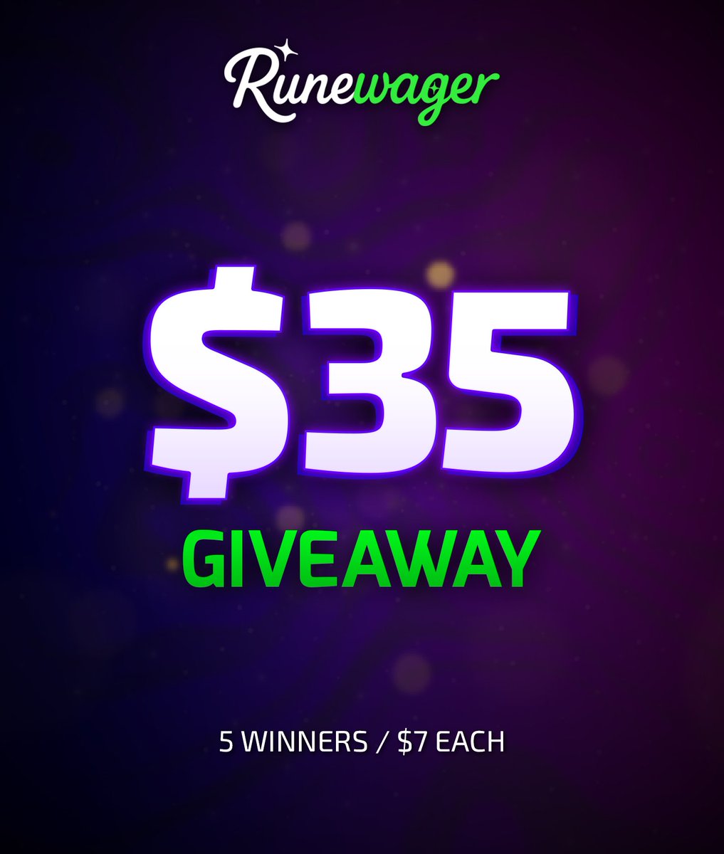 Runewagercom's tweet photo. $35 || #GIVEAWAY || 

✅ Follow @Runewagercom 
👍 Like + Retweet 
💬 Drop RW username 

Ends in 48 hours! https://t.co/q4gHi1zs5C