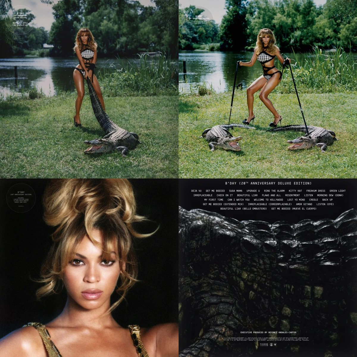 PopCrave's tweet photo. Covers and tracklist for the 20th Anniversary Deluxe Edition of Beyoncé’s ‘B’Day.’ https://t.co/KTtjLtb6NL