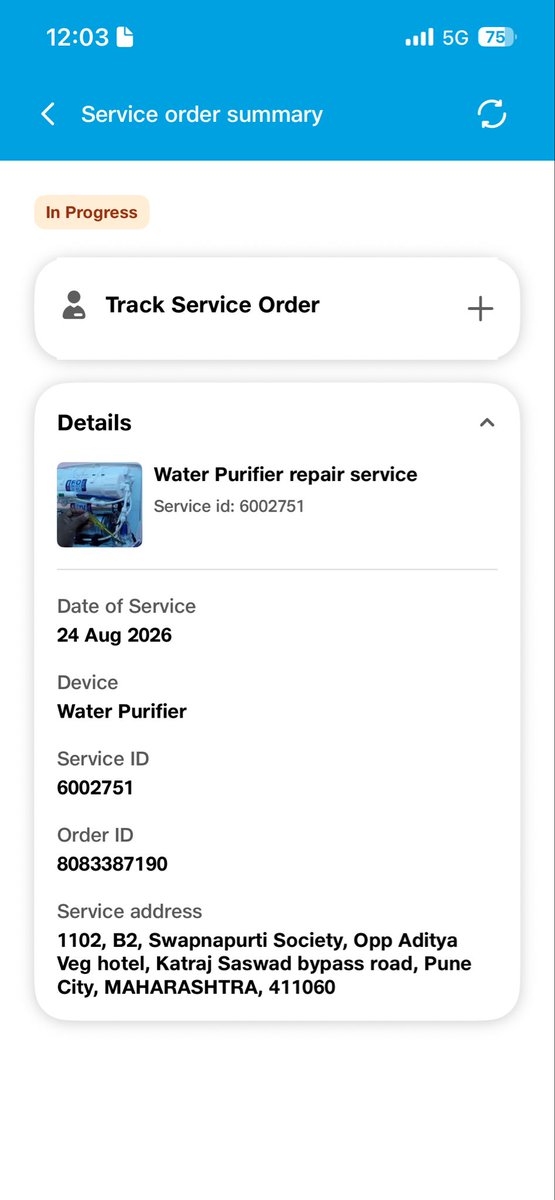 manojsherkhane's tweet photo. @RelianceDigital @RelianceResQ team, my aquaguard problem still not resolved only filter is changed, they have asked me to raised another request and I did it on 23rd Aug. but still no updates. I don’t understand why it can’t get fix in one request. How can the simple service takes 2 weeks https://t.co/eBsFeh4uqB