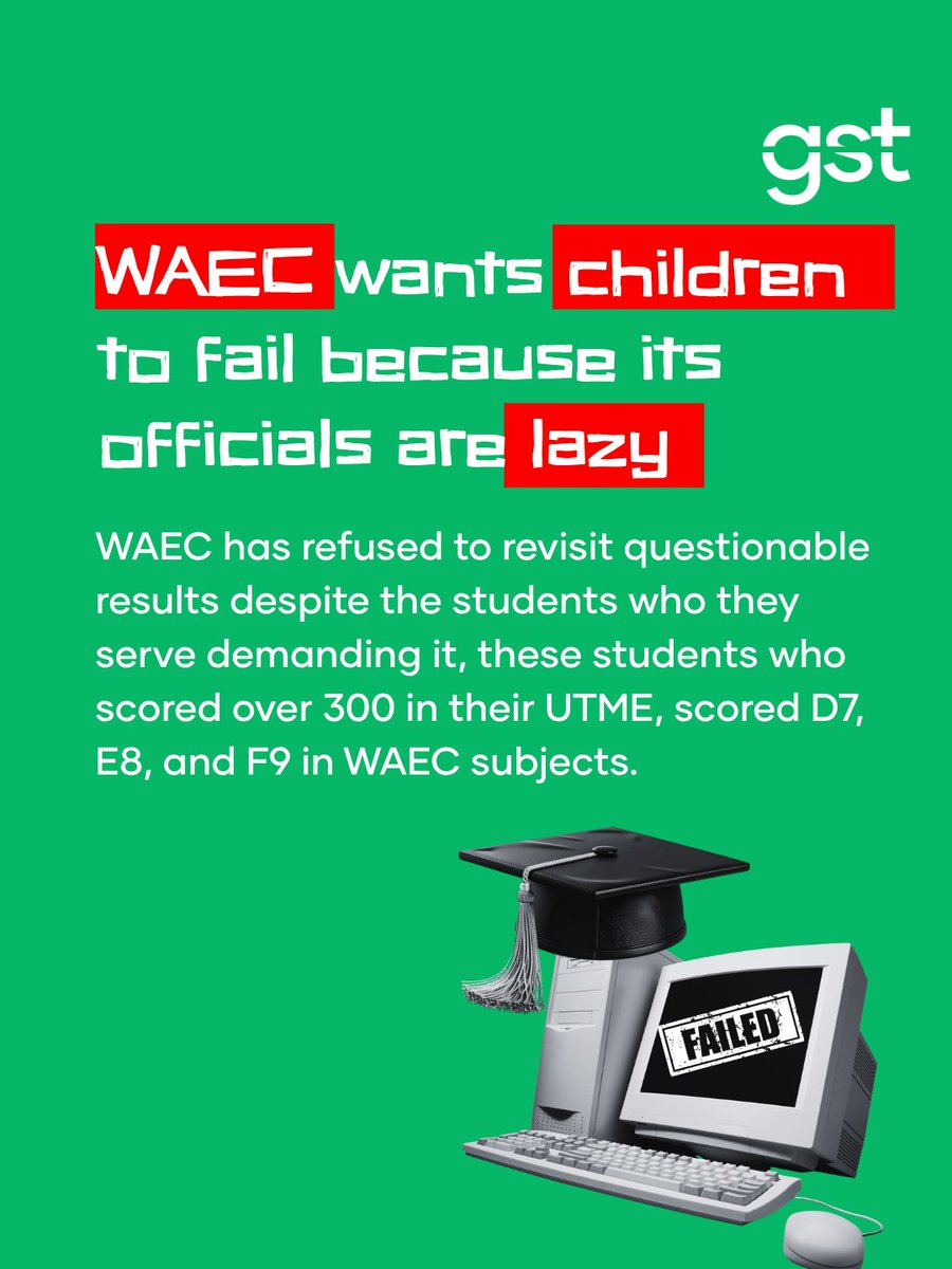 wearegst's tweet photo. Waec is trying to bully Nigerian children. https://t.co/rXDR6xIXPk