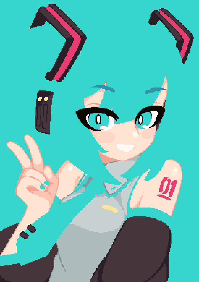 MiniMilieu's tweet photo. Miku ✌️🩵 https://t.co/MIjLbpIWeo