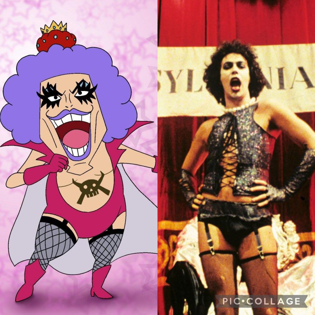 BlacktyonteXavi's tweet photo. Rip to Tim Curry!

Always remember Oda based off Emporio Ivankov character design off  Tim Curry portrayal as Dr. Frank-N-Further, from the movie The Rocky Horror Picture Show. https://t.co/6Y1btkg7Kr